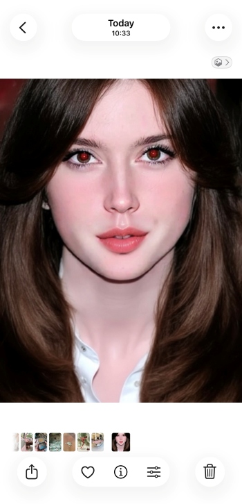 Photos IOS App Screenshot EN - remove red eyes open image