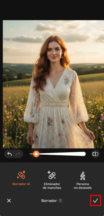 AirBrush App Screenshot ES - remove emoji eraser ai save the result
