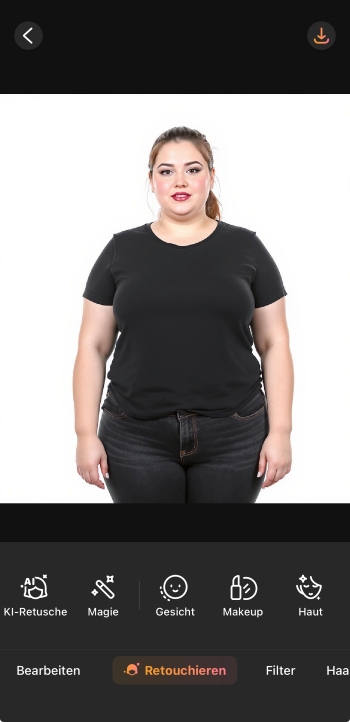 AirBrush App Screenshot GE - body editing reshape tool upload a photo