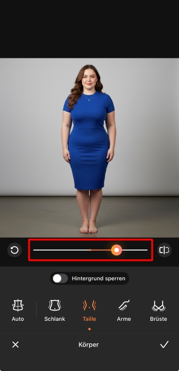 AirBrush App Screenshot GE - body editing retouch body adjust