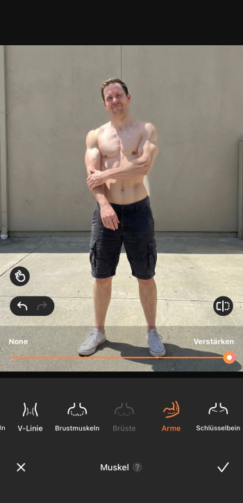 AirBrush App Screenshot GE - body editing retouch muscle adjust