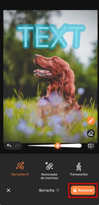AirBrush App Screenshot PT - delete text ai eraser remove