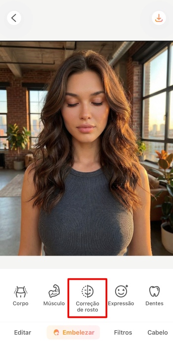 AirBrush App Screenshot PT - open eyes face fix