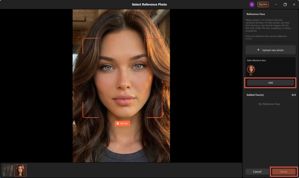 AirBrush Studio Screenshot EN - open eyes add done