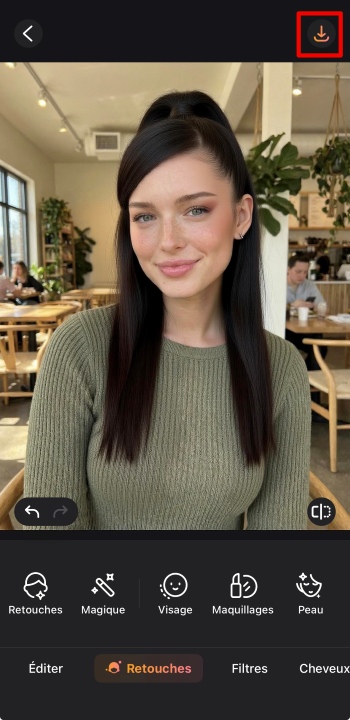 Airbrush App Screenshot FR - change hairstyle hairstyles save