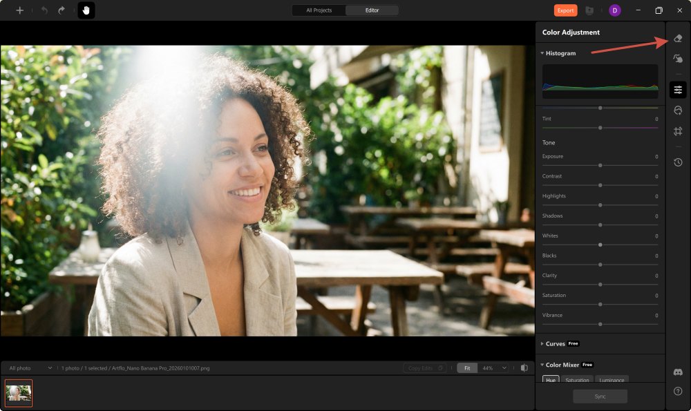 Airbrush Studio Screenshot EN - remove glare eraser