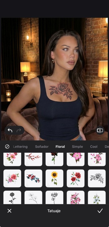 Airbrush App Screenshot ES - tattoo simulator result