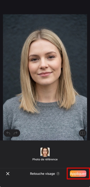 Airbrush App Screenshot FR - change face apply