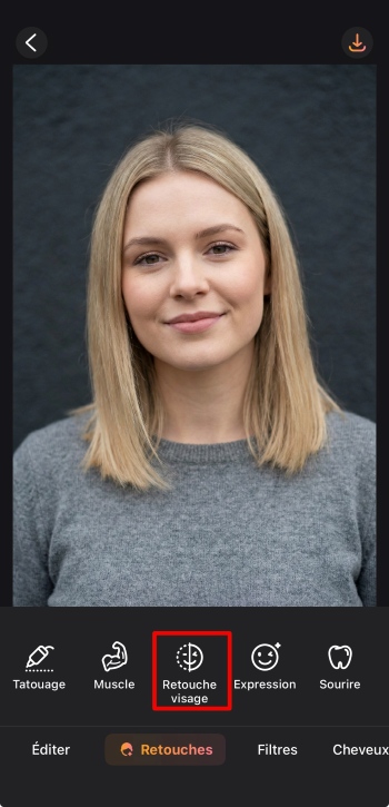 Airbrush App Screenshot FR - change face face fix