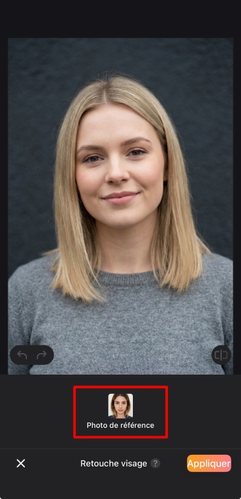 Airbrush App Screenshot FR - change face photo reference