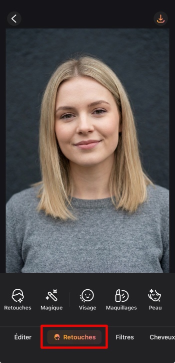 Airbrush App Screenshot FR - change face retouch