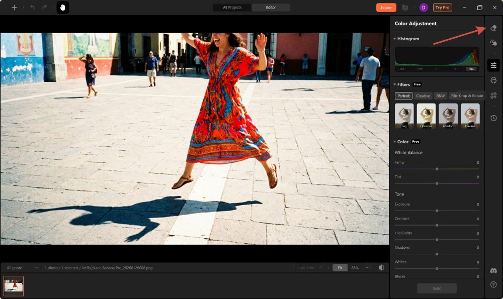 Airbrush Studio Screenshot EN - remove shadow eraser