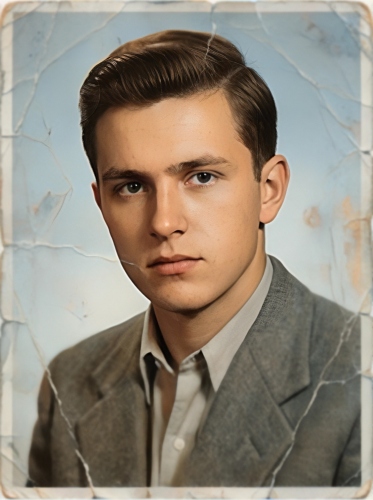 Photo Restoration - example of a man after