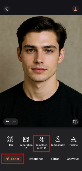 Airbrush App Screenshot FR - bald filter ai replace