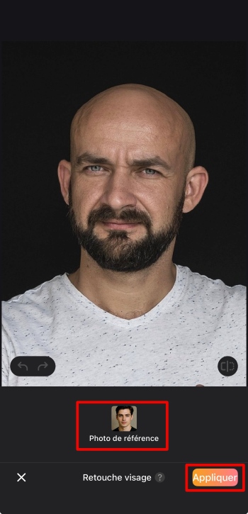 Airbrush App Screenshot FR - bald filter face fix photo reference