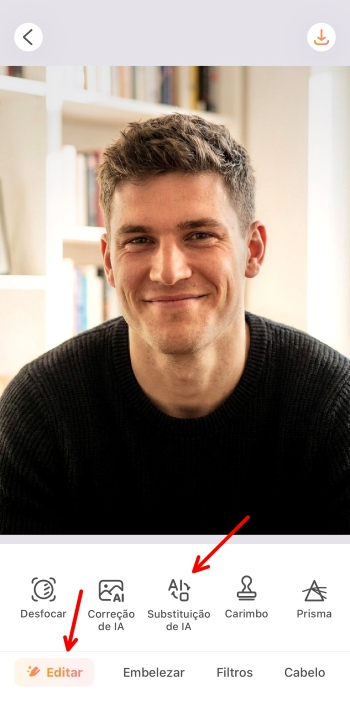 Airbrush App Screenshot PT - men's haircut simulator edit ai replace