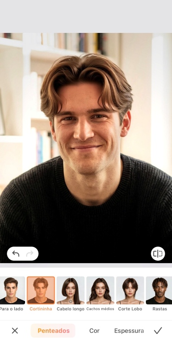 Airbrush App Screenshot PT - men's haircut simulator result