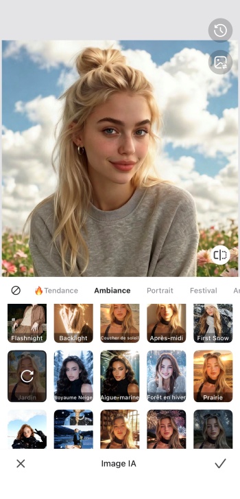 Airbrush App Screenshot FR - change background ai image options