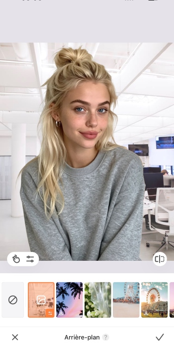 Airbrush App Screenshot FR - change background custom result