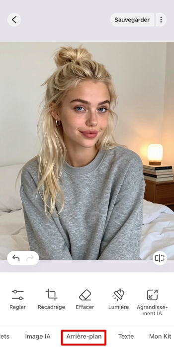 Airbrush App Screenshot FR - change background tool