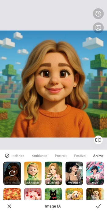 Airbrush App Screenshot FR - create avatar ai image steve world