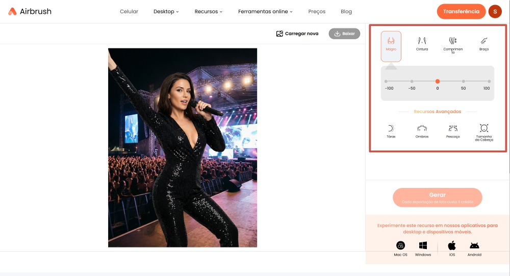 Airbrush Web Screenshot PT - body editor tools