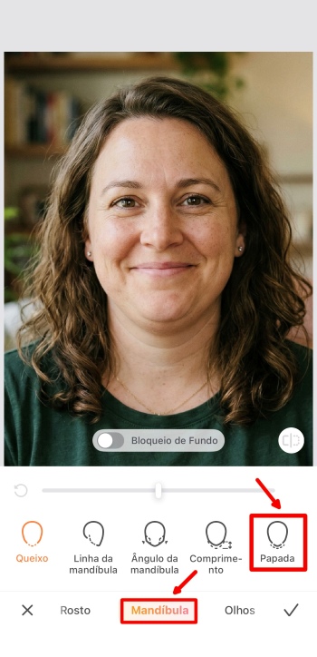 Airbrush App Screenshot PT - remove double chin retouch face double chin