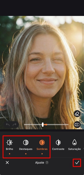 Airbrush App Screenshot PT - remove light reflection adjust brightness