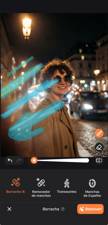 Airbrush App Screenshot PT - remove light reflection ai remover brush