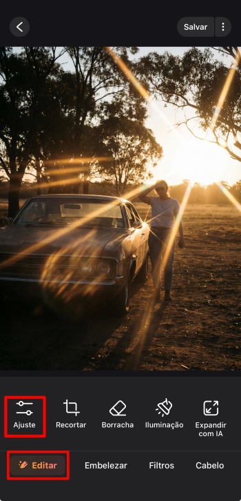 Airbrush App Screenshot PT - remove light reflection deglare tool edit adjust