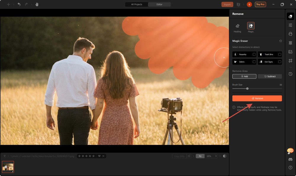 Airbrush Studio Screenshot EN - remove light reflection remove brush