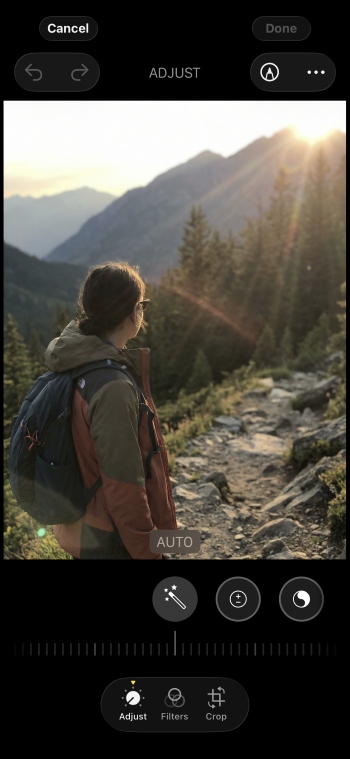 iPhone Screenshot EN - remove light reflection adjust